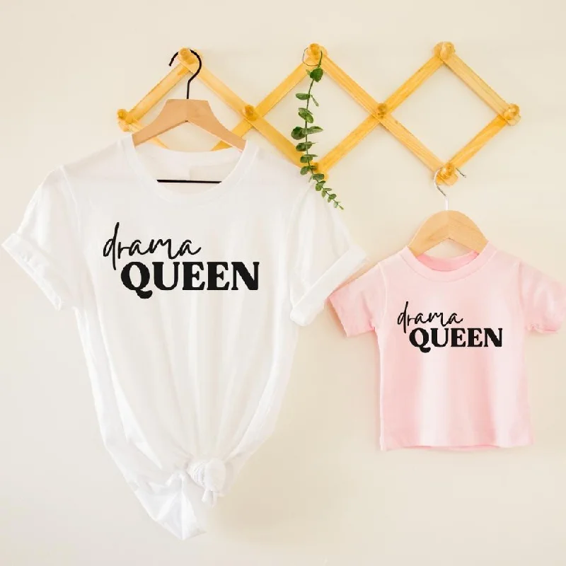 Drama Queen Mum & Kid Matching T-Shirts Dapper Men's 1920S