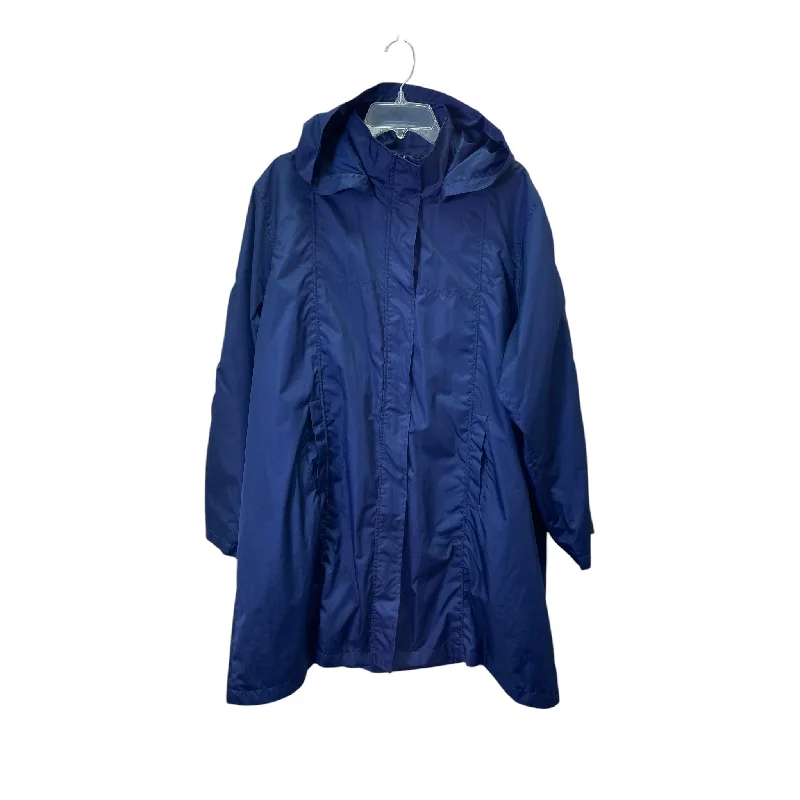 Coat Raincoat By Totes In Blue, Size:3X Casual Men's Loose