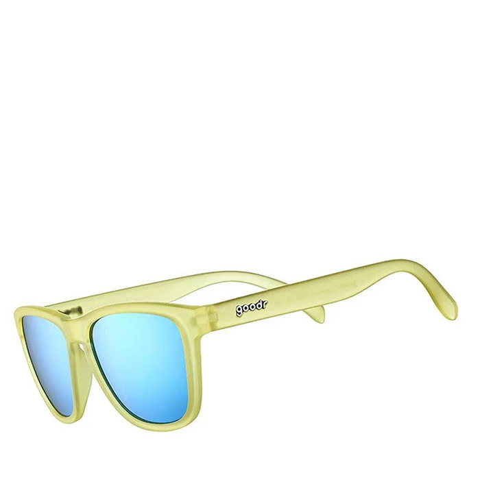 Goodr Swedish Meatball Hangover Sunglasses - Yellow/Blue Cozy Men's Sherpa