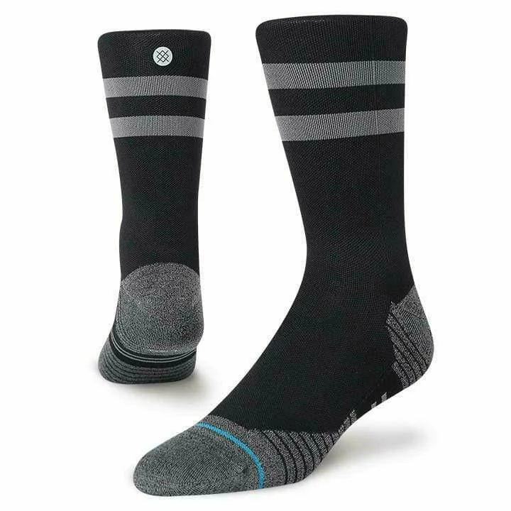 Stance Run Light Crew Socks - Black Bold Men's Statement