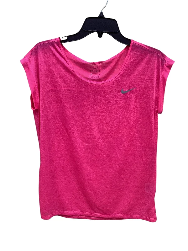 Athletic Top Short Sleeve By Nike Apparel In Pink, Size: M Streetwear Style