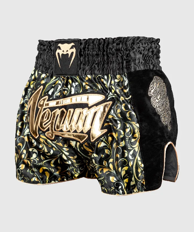 Venum Absolute Muay Thai Shorts - Black/Gold - Exclusive Organic