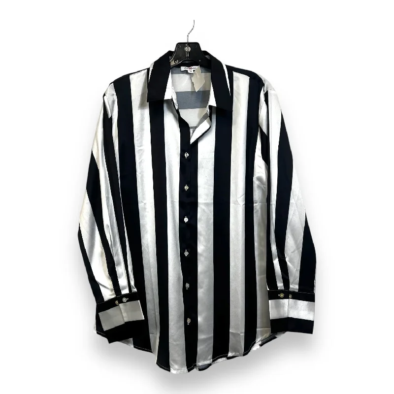 Top Long Sleeve By Clothes Mentor In Striped Pattern, Size: M Elegant Men's Cashmere