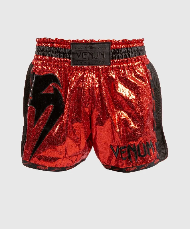 Venum Giant Foil Muay Thai Shorts - Red/Black Refined Men's European