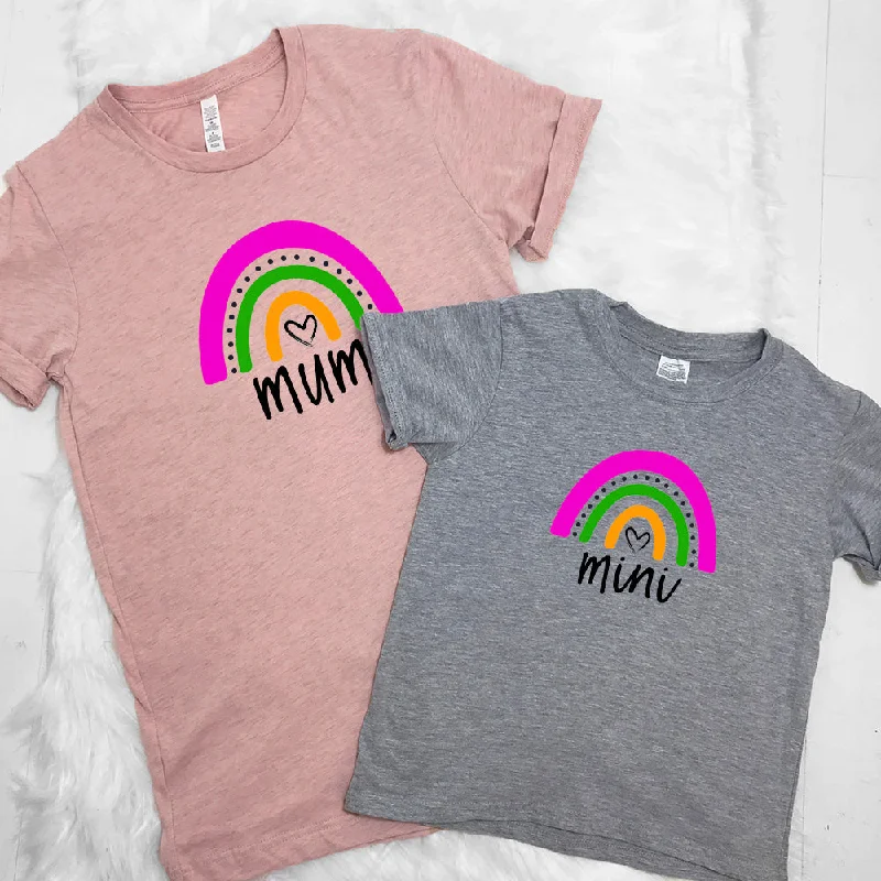 Mum & Mini Rainbow Matching Tees (MRK X) Refined Men's Hand