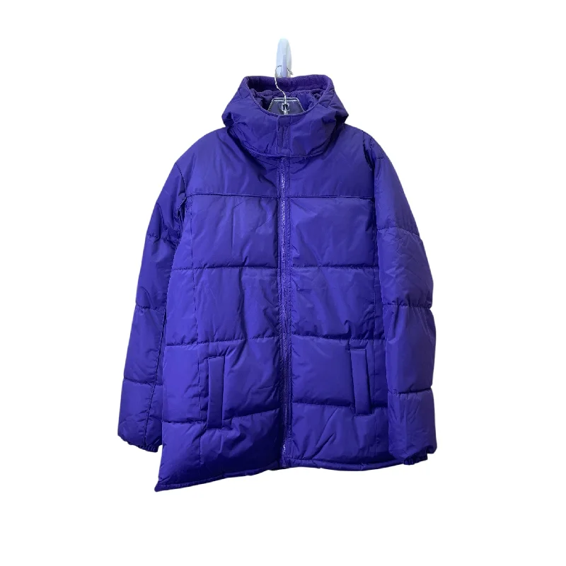 Coat Puffer & Quilted By CME In Purple, Size:1X Classic Men's Pin