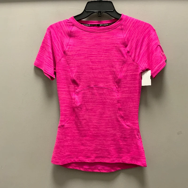 Athletic Top Short Sleeve By Spyder In Pink, Size: Xs Masculine Men's 