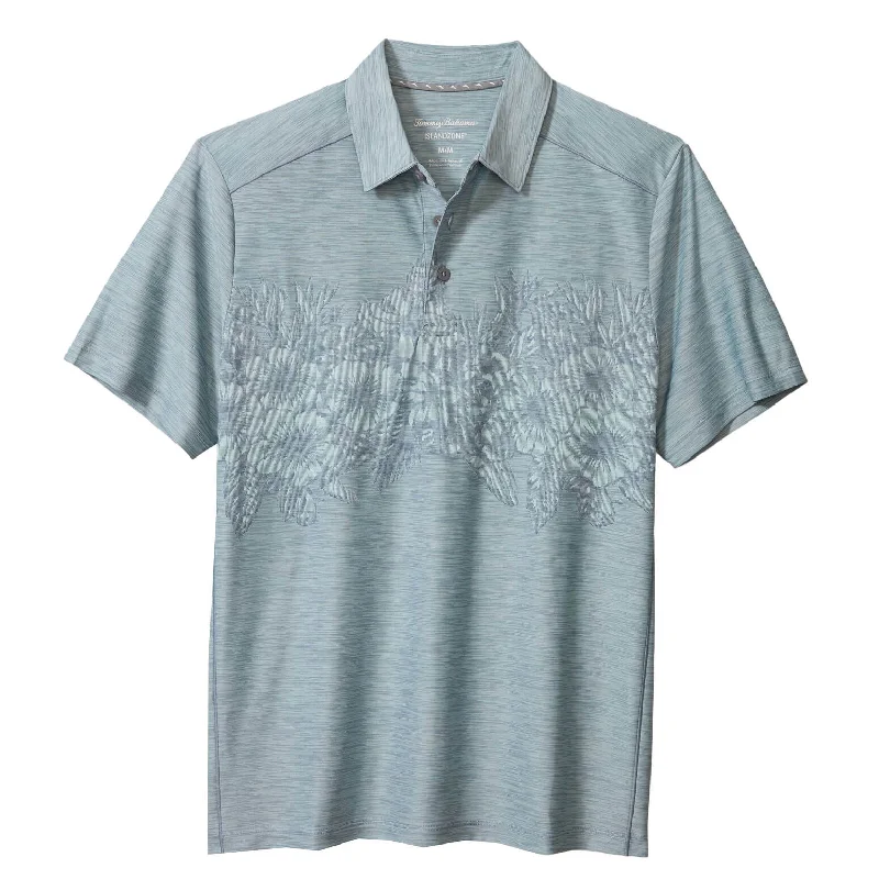 Tommy Bahama IslandZone Palm Coast Hibiscus Border Polo Shirt - Sterling Blue Practical Men's Multi