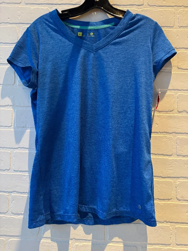 Athletic Top Short Sleeve By Xersion In Blue, Size: M Gym