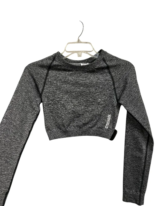 Athletic Top Long Sleeve Crewneck By Gym Shark In Grey, Size: S Lumberjack