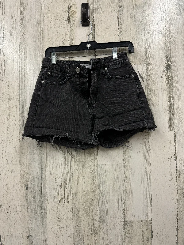 Black Denim Shorts Garage, Size 0 Unique Men's Patch