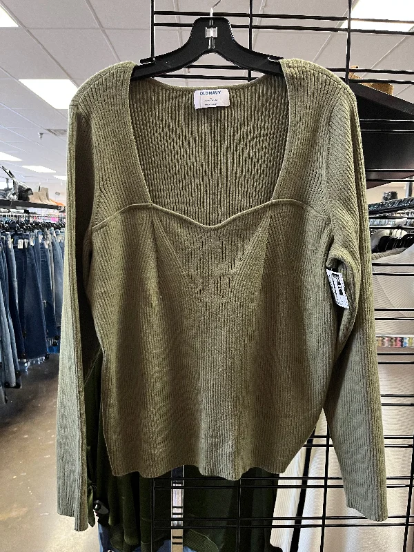 Top Long Sleeve By Old Navy In Green, Size: 3x Hip Men's Urban