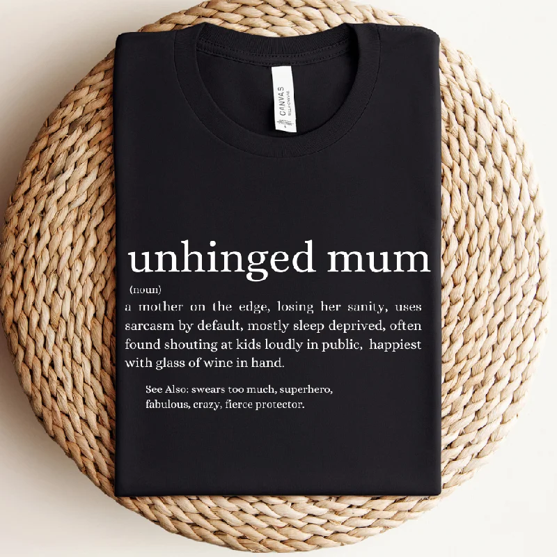 Unhinged Mum Definition T-Shirt Polished Men's Satin