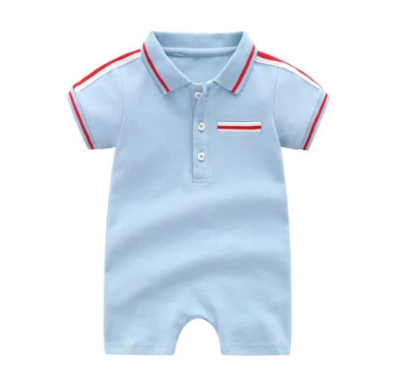 Boys Cotton Romper Polished Men's Satin