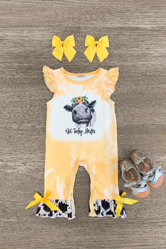 "Not Today Heifer" Yellow Romper Business