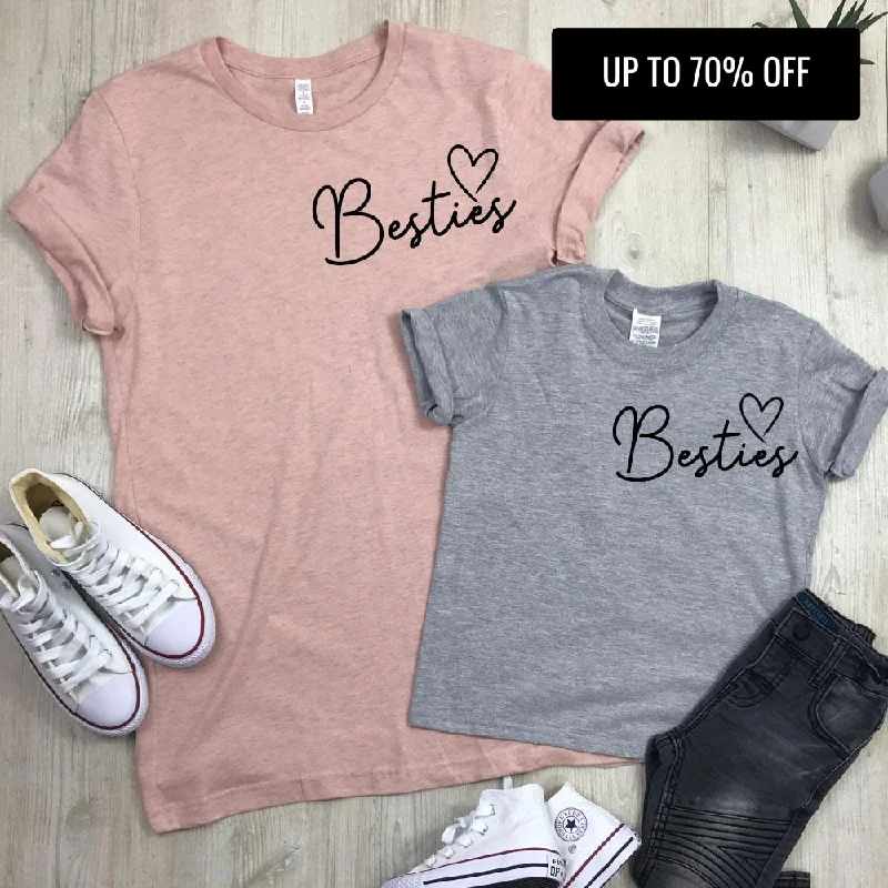 Besties Mini Logo Mum & Kid Matching Tees (MRK X) Cool Men's Skate