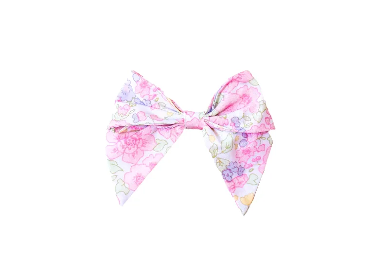 Classic Floral Bow Clip Polished Men's Silk