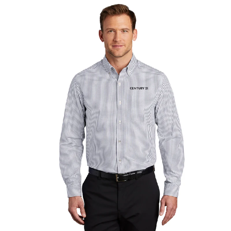 Port Authority Gingham Easy Care Shirt - CENTURY 21 Gym