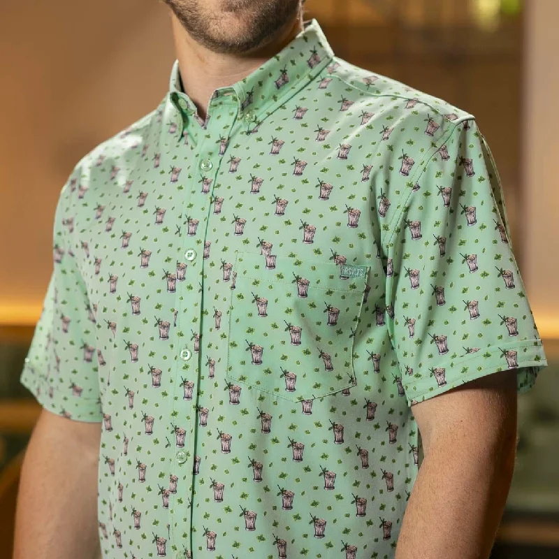 Classic Refresh-Mint – KUNUFLEX Short Sleeve Shirt Monochromatic Office Style