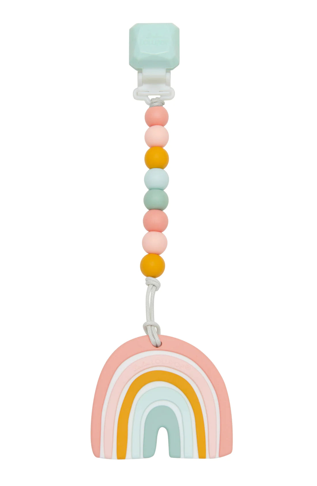 Rainbow Silicone Teether Gem Set Classic Men's Pin