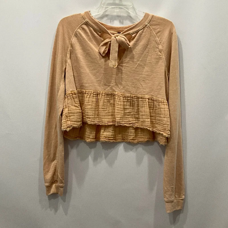 Peach Top Long Sleeve Free People, Size S Tailored