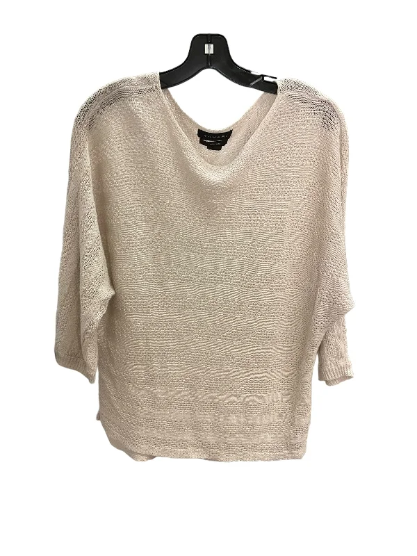 Top Long Sleeve Designer By Tahari In Beige, Size: M Casual Men's Japanese 