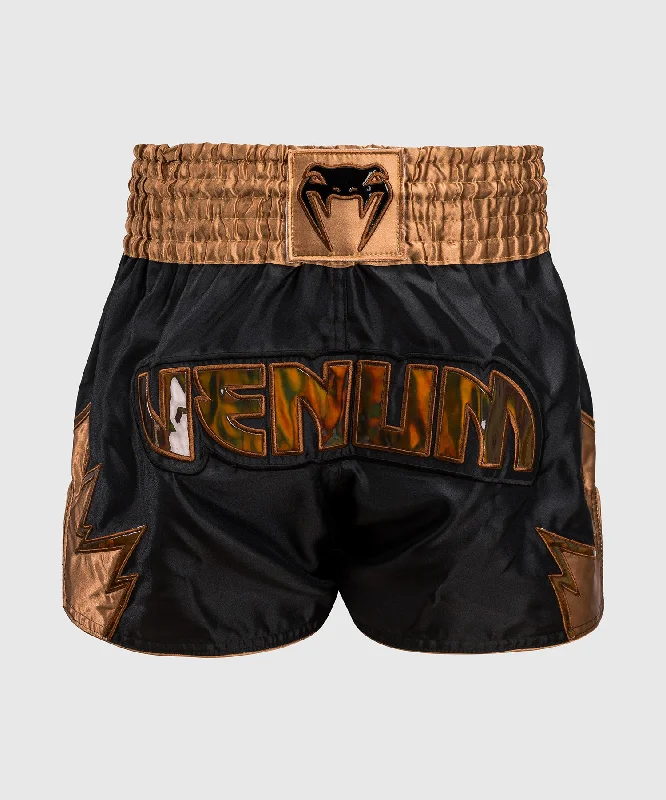 Venum Inferno Muay Thai Shorts - Black/Bronze Dapper Men's 1920S