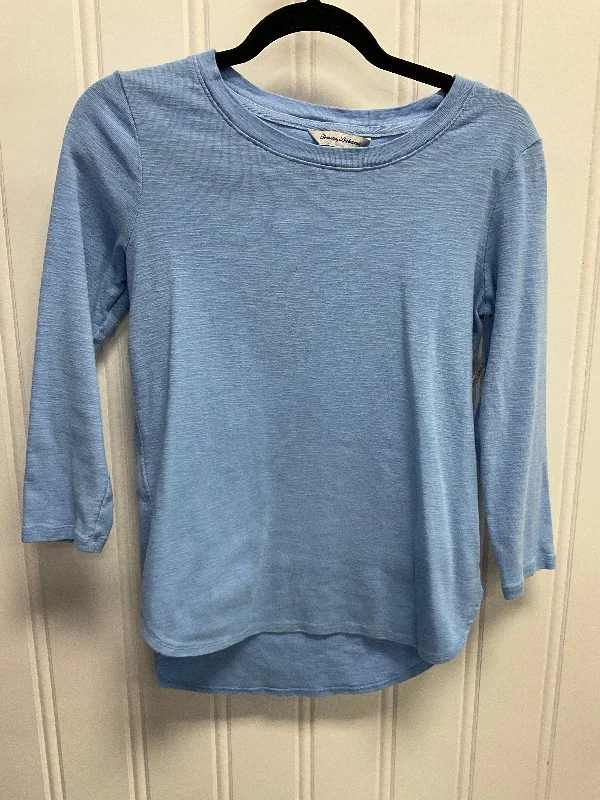 Top 3/4 Sleeve Basic By Tommy Bahama In Blue, Size:Xs Hip Men's Retro