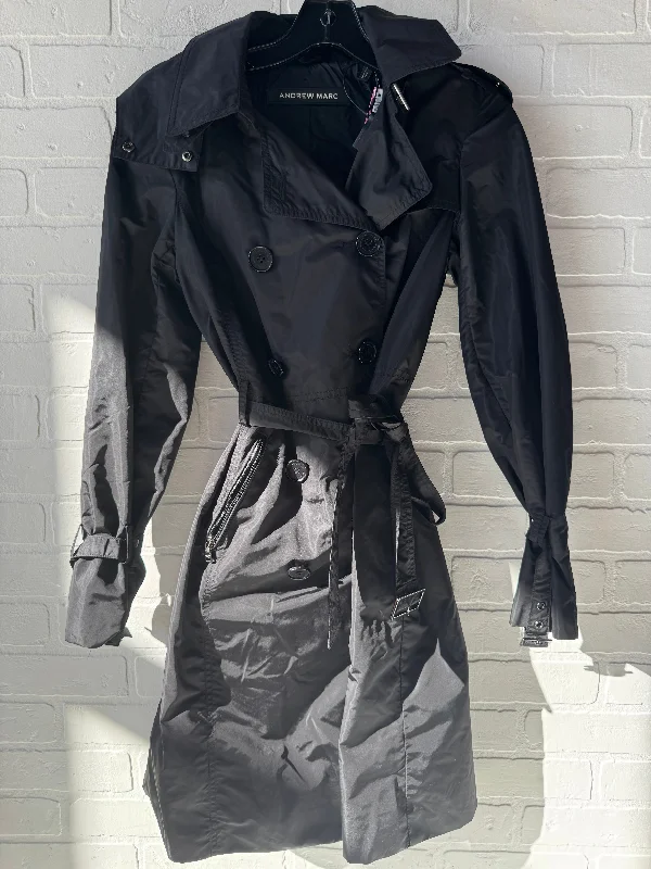 Coat Raincoat By Andrew Marc In Black, Size: S Trendy Men's Bucket