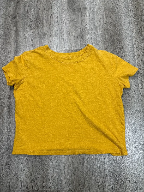 Top Short Sleeve By Loft In Yellow, Size: S Street