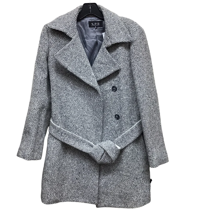 Coat Peacoat By Clothes Mentor In Grey & White, Size: S Confident Men's Power