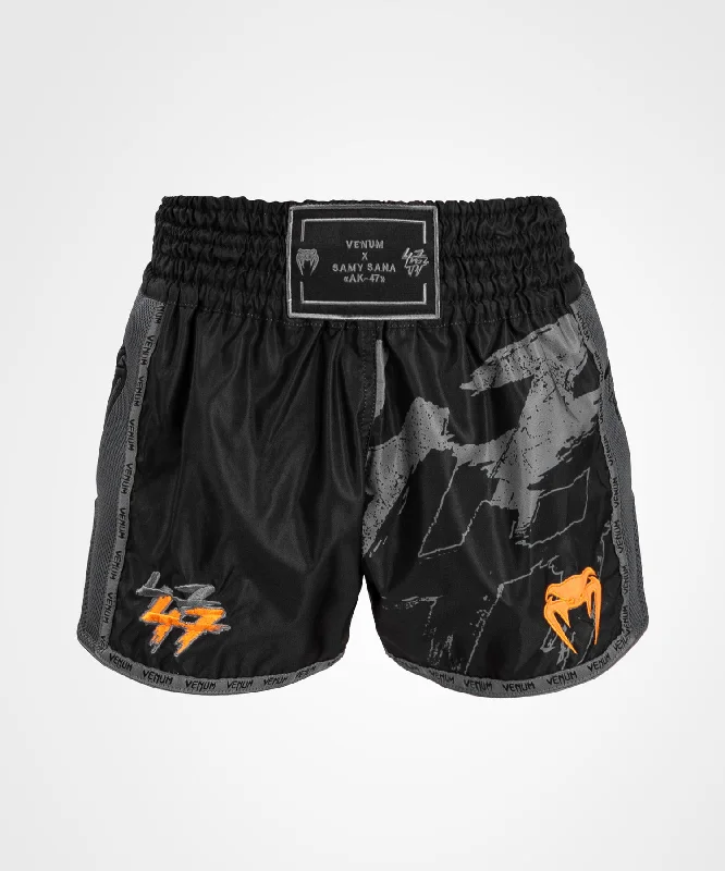 Venum S47 Muay Thaï Short - Black/Orange Youthful Men's Anime