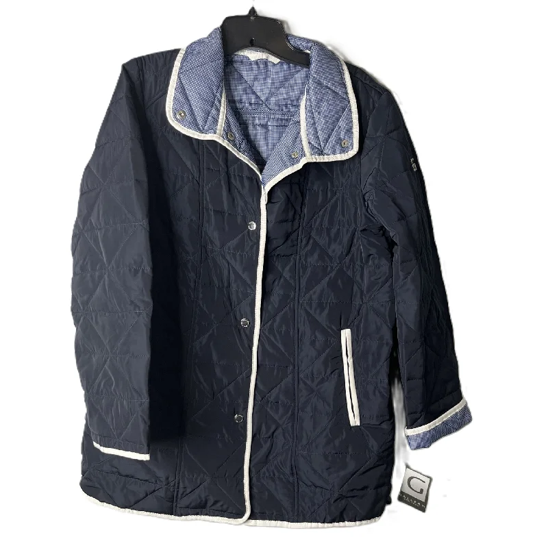 Coat Puffer & Quilted By Gallery In Navy, Size: M Tailored