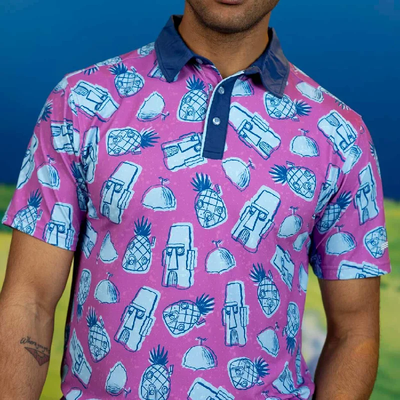 SpongeBob "Neighborhood" – All-Day Polo Earthy Men's Hemp