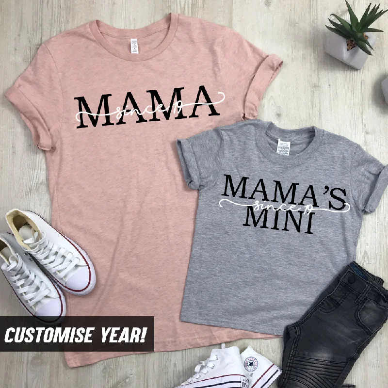 Personalised Mama & Mini Dual Script Matching T-Shirts (MRK X) Street