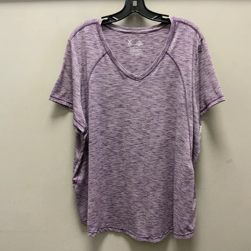 Athletic Top Short Sleeve By Xersion In Purple, Size: 1x Masculine Men's 