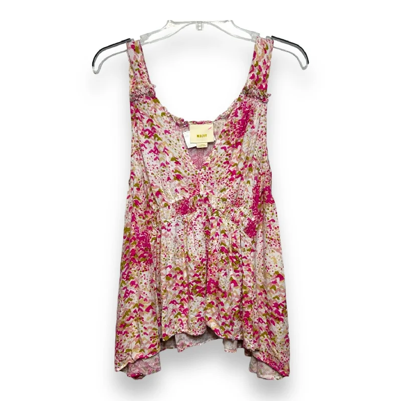 Top Sleeveless By Maeve In Pink, Size: L Monochromatic Office Style