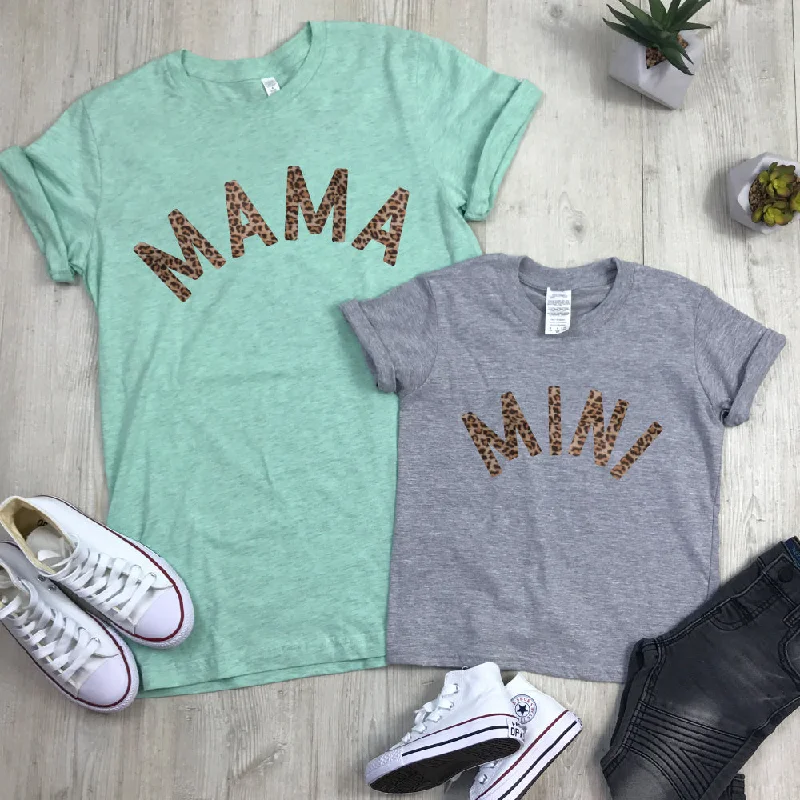 Mama & Mini Mum & Kid Matching T-Shirts (MRK X) Elegant Men's Formal 