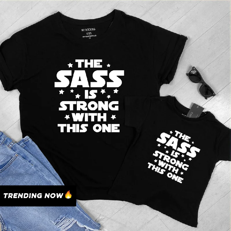 Strong SASS Mum & Daughter Black Tees (MRK X) Modern Men's 