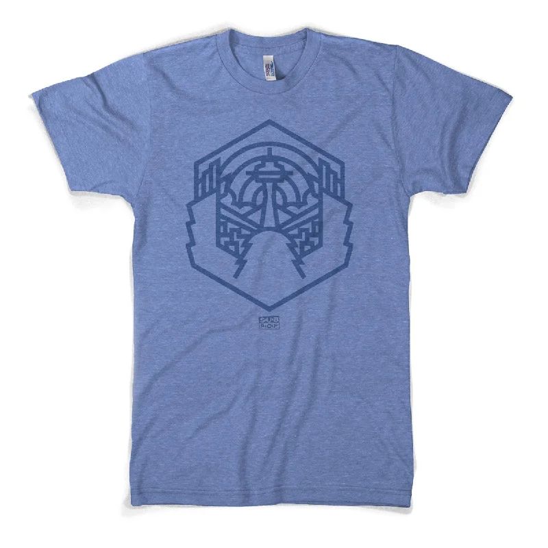 Sub Pop Draplin Blue Sasquatch Shirt Elegant Men's Cashmere