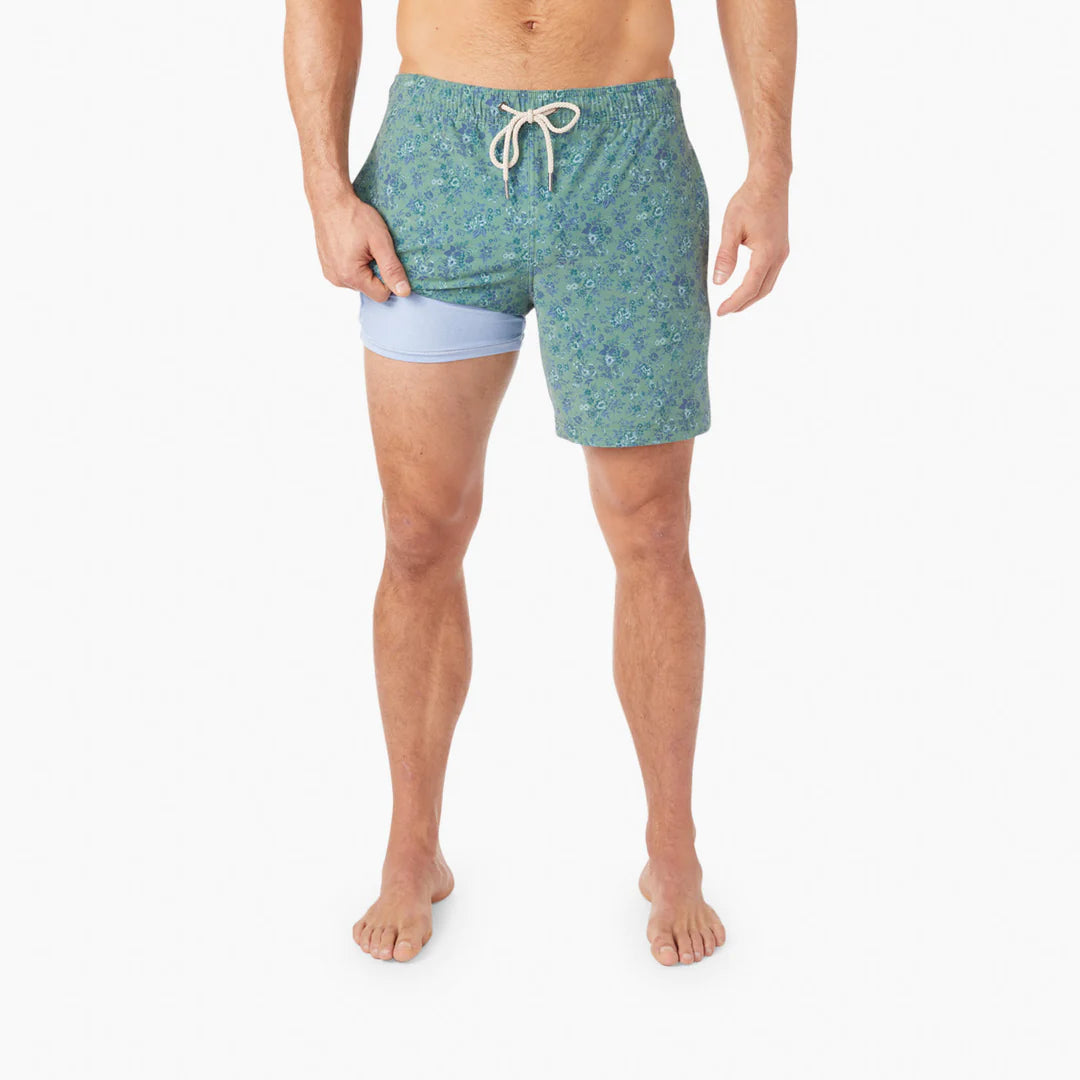 BAYBERRY TRUNK - GREEN MINI FLOR Elegant Men's Cashmere