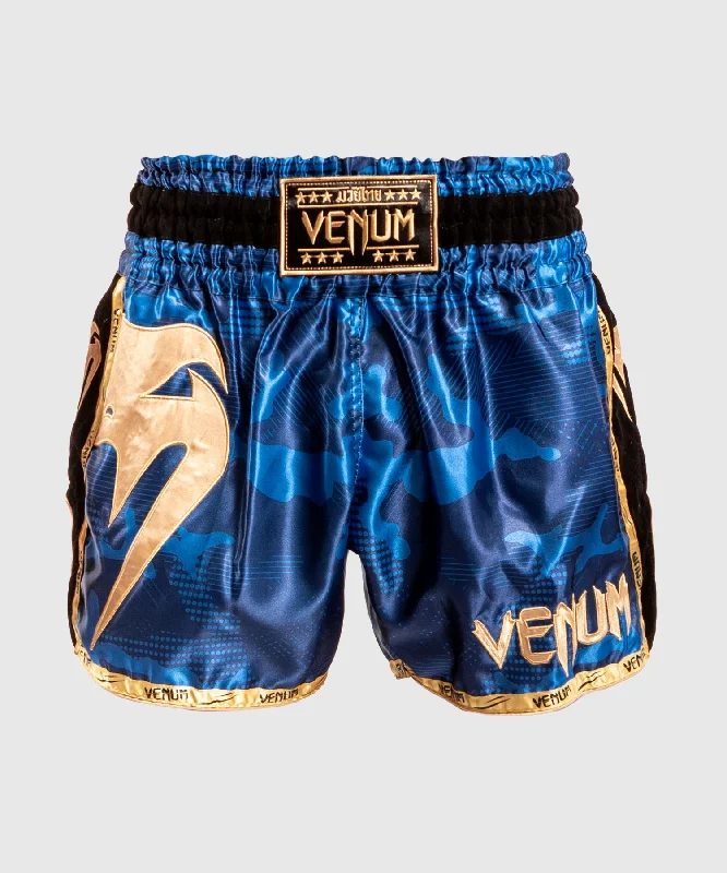 Venum Giant Camo Muay Thai Shorts - Blue/Gold Dynamic Men's High