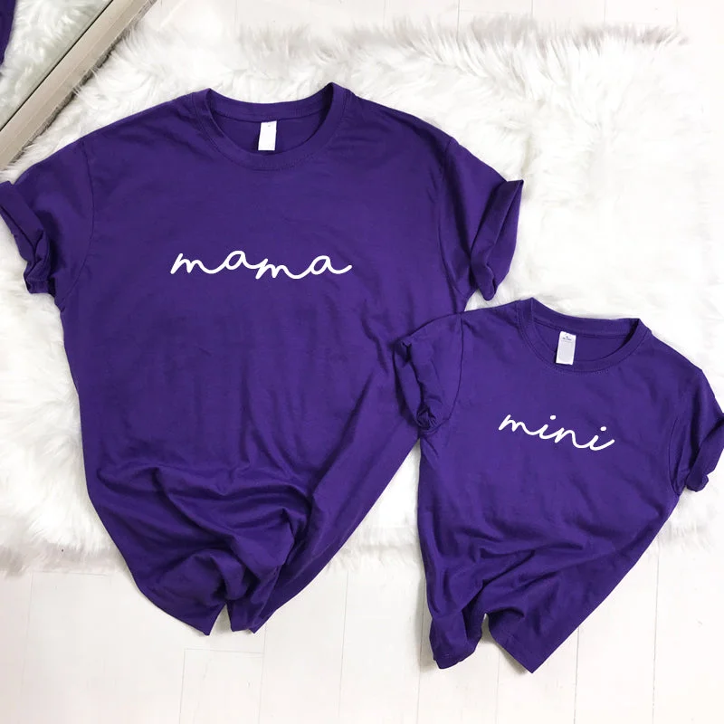 Spring Vibes- Mama & Mini Purple T-Shirts Confident Men's Power