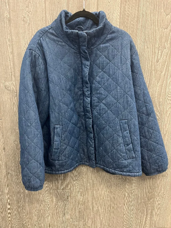 Coat Puffer & Quilted By Old Navy In Blue, Size: Xxl Monochromatic All