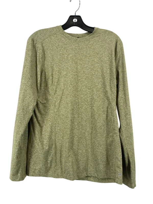 Athletic Top Long Sleeve Collar By Clothes Mentor In Green, Size: L Monochromatic All