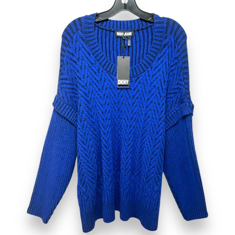 Sweater By Dkny In Blue, Size: 2x Monochromatic All