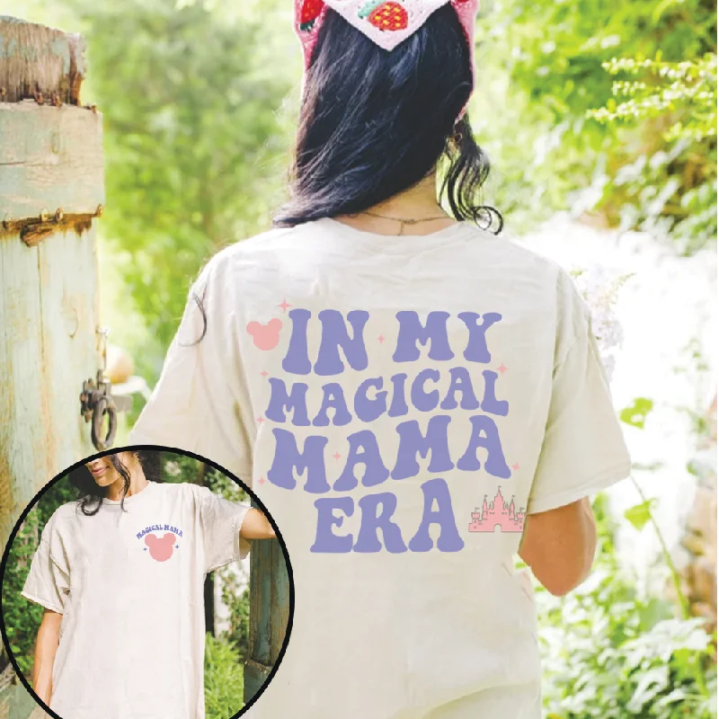 In My Magical Mama Era Front & Back Graphic T-shirt Laid