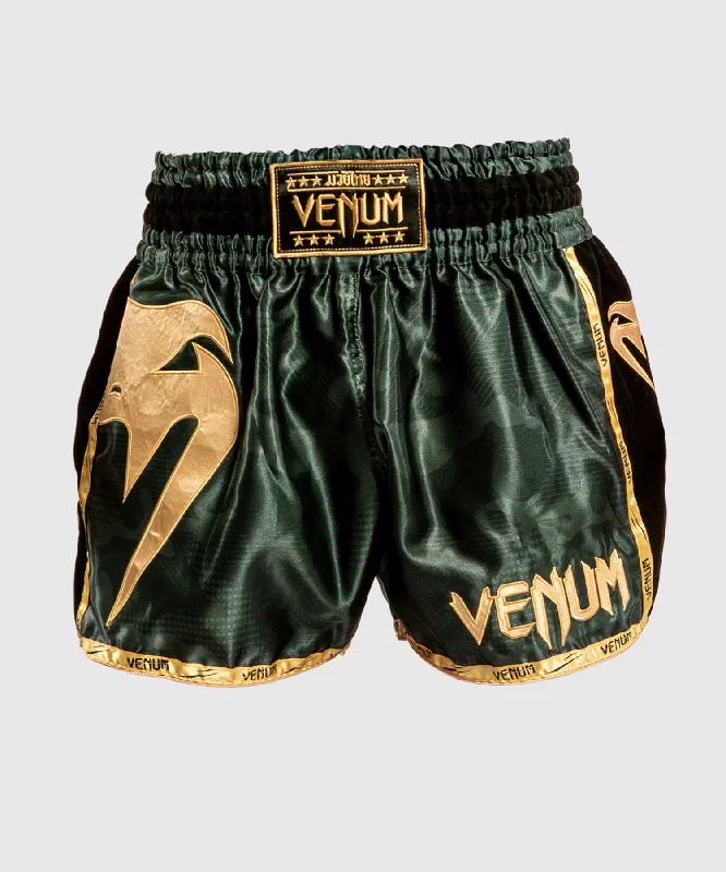 Venum Giant Camo Muay Thai Shorts - Khaki/Gold Cool Men's Distressed