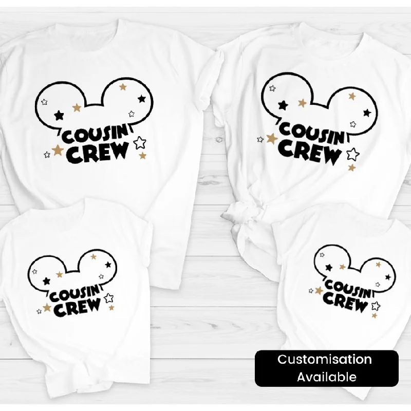 Hey Ears - Cousin Crew Matching White T-Shirts Confident Men's High