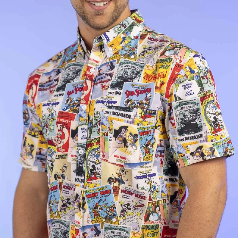 Disney’s Donald Duck 90th "Big Screen Billing" – KUNUFLEX Short Sleeve Shirt Stylish Men's Tropical 